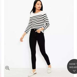 High rise skinny jeans in black